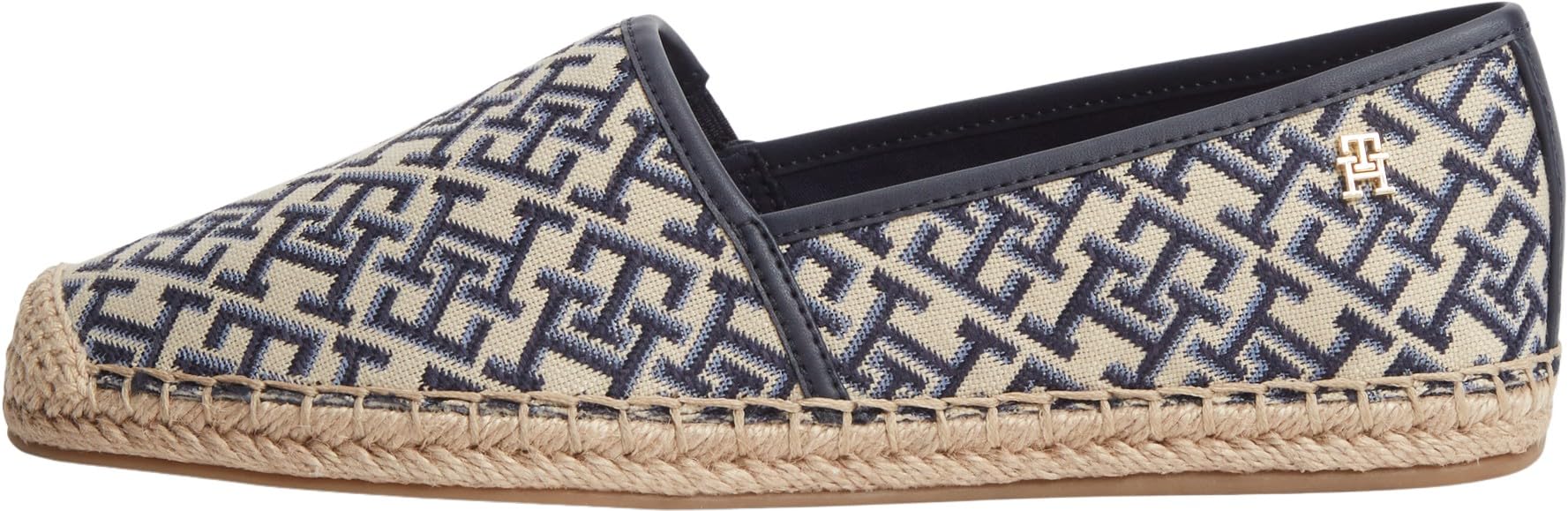 Tommy Hilfiger Women Th Monogram Jacquard Espadrille FW0FW09501 Espadrilles, Blue, 6