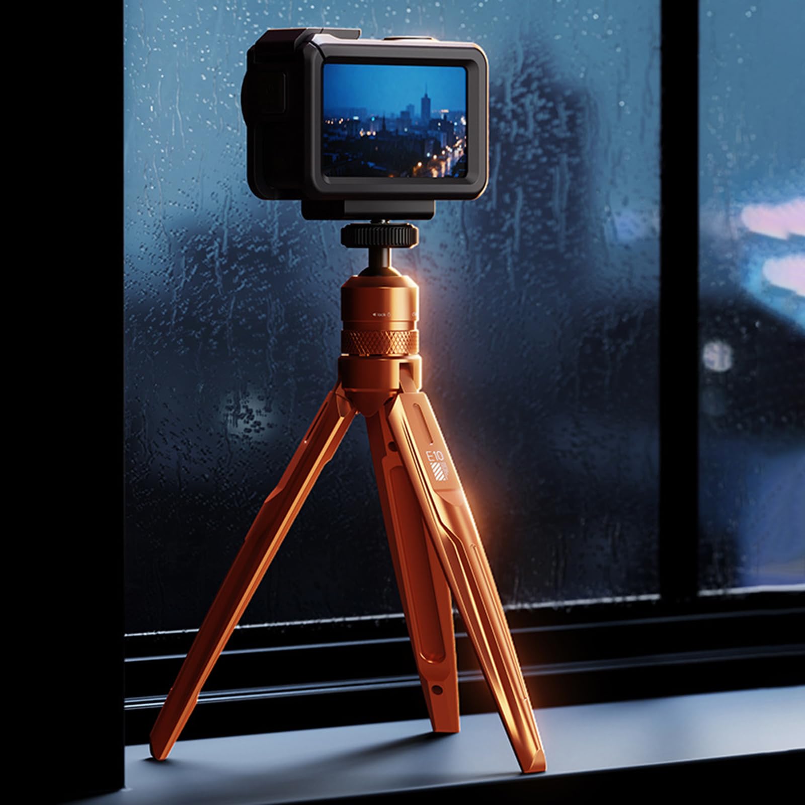 Robusto treppiede in alluminio lavorato per smartphone, Gray