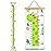 Mibote Baby Growth Height Chart Handing Ruler Wall Decor for Kids, Canvas Removable Height Growth Chart 79 x 7.9 (Dinosaur)