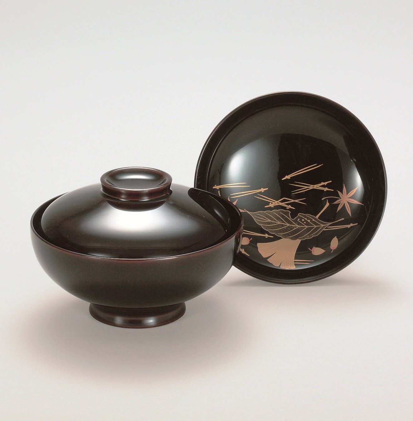 菓子椀　十人前 Amazon.co.jp: 越前漆器 漆遊館 歳時記 G4004-06 吸物椀 溜 見返吹寄せ