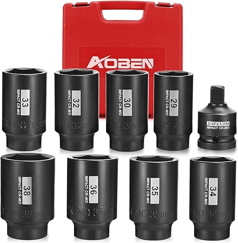 Miniatura 4 de AOBEN Llave de impacto inalámbrica de alto par de 21 V y 9 piezas de llaves de impacto de 12 pulgada