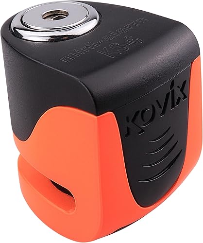 Kovix KS6 Ultra Portátil Acero Disco Freno Cerradura 120dB Alarma 0.236 in Pin IP67 Fácil Push-to-Lock Impermeable para Motocicleta Scooter E-Bike