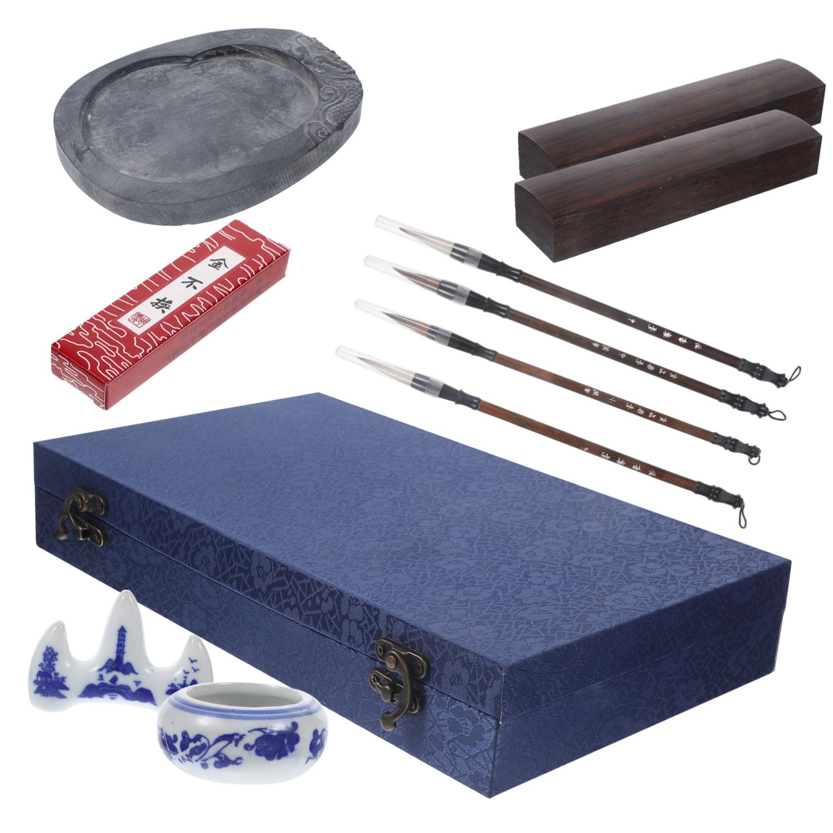 Gatuida Set de Pinceaux à Encre pour Calligraphie Chinoise en Bois, 1 Lot