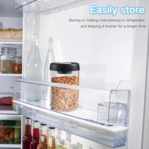 Miniatura 7 de Gute Tarros de almacenamiento de cocina de vidrio borosilicato, recipientes de café con sello hermético de tapa, recipientes de almacenamiento de