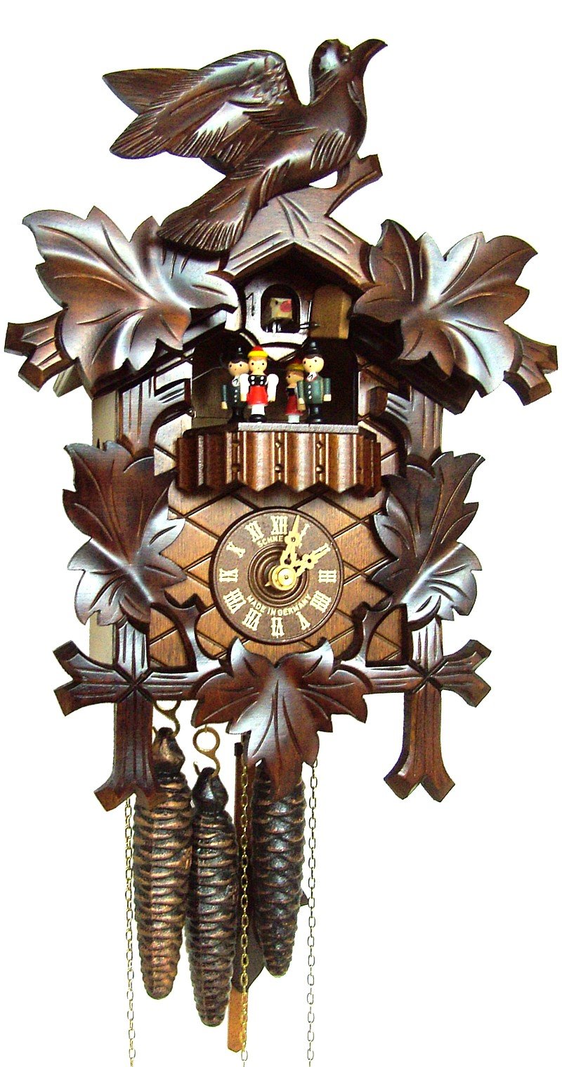 ISDD Cuckoo Clock "5 Foliages, Bird"