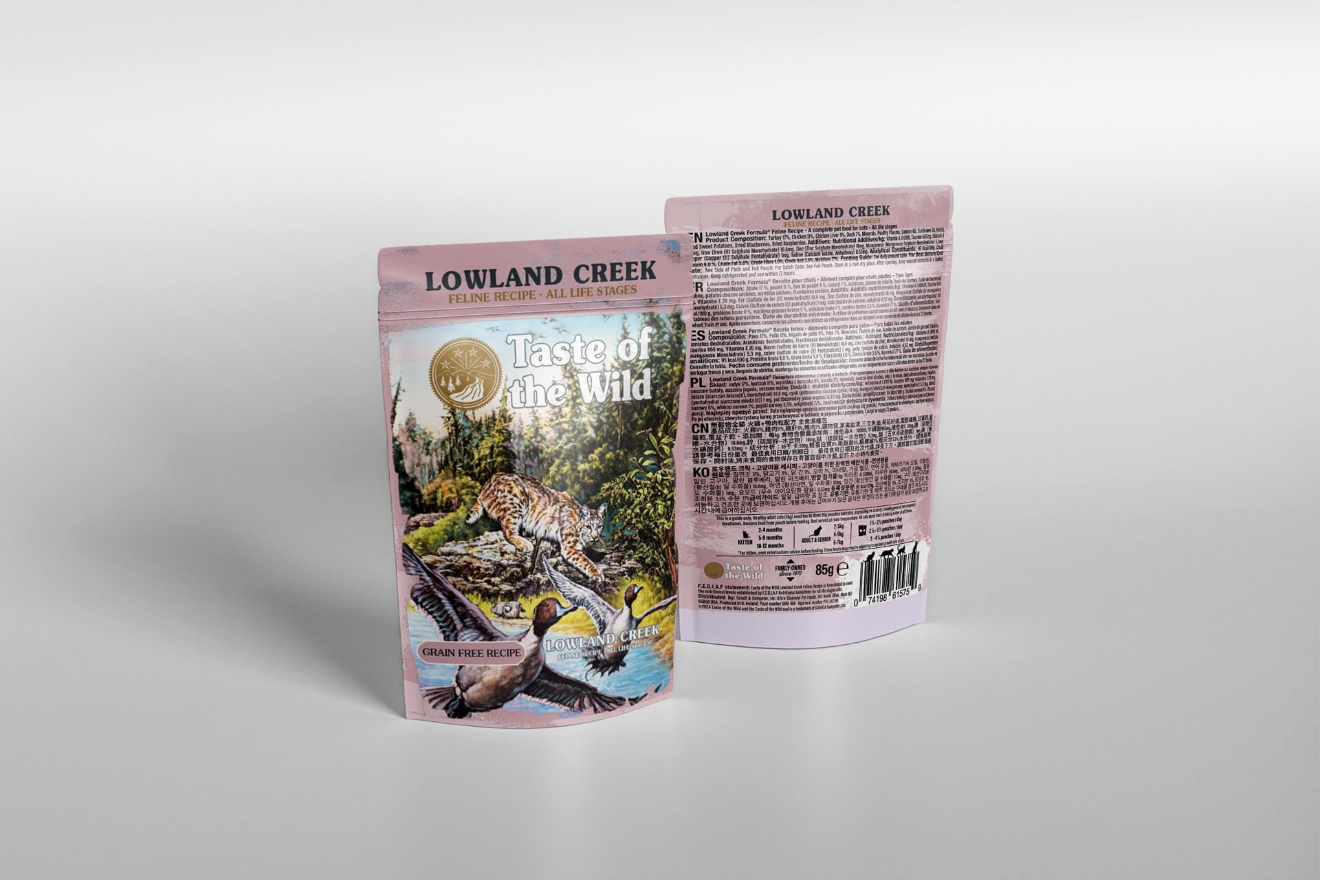 Taste of the Wild Gato Lowland Creek Trozos En Salsa Bolsa 12 x 85 g