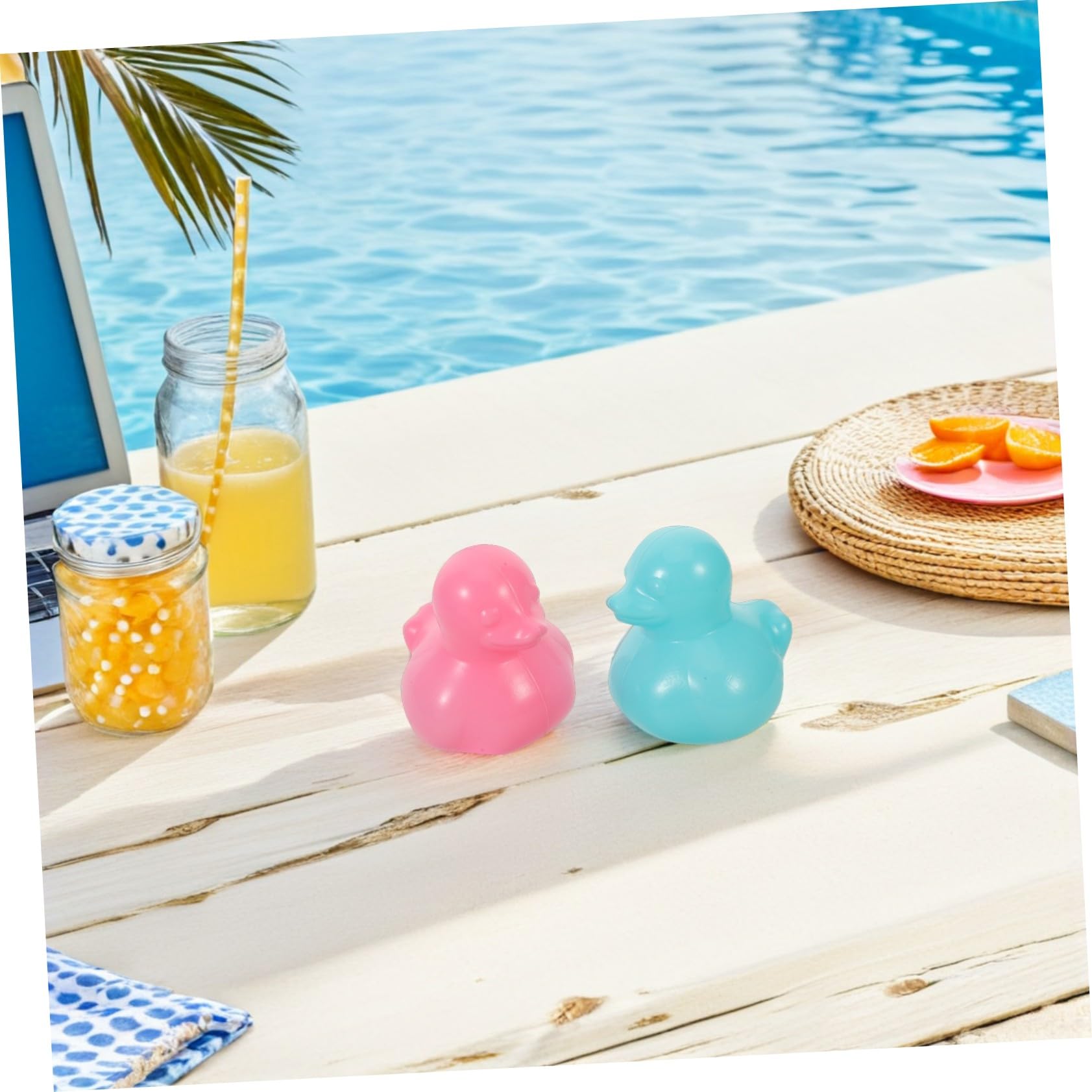 TOYANDONA 64pezzi Giocattoli per Ragazzo Ragazza Ragazza per Piscina Accessori per Bagnetto Palline Colorate Forma di Anatra Giocattoli per Doccia Giocattolo per Bagnetto per Ragazzo