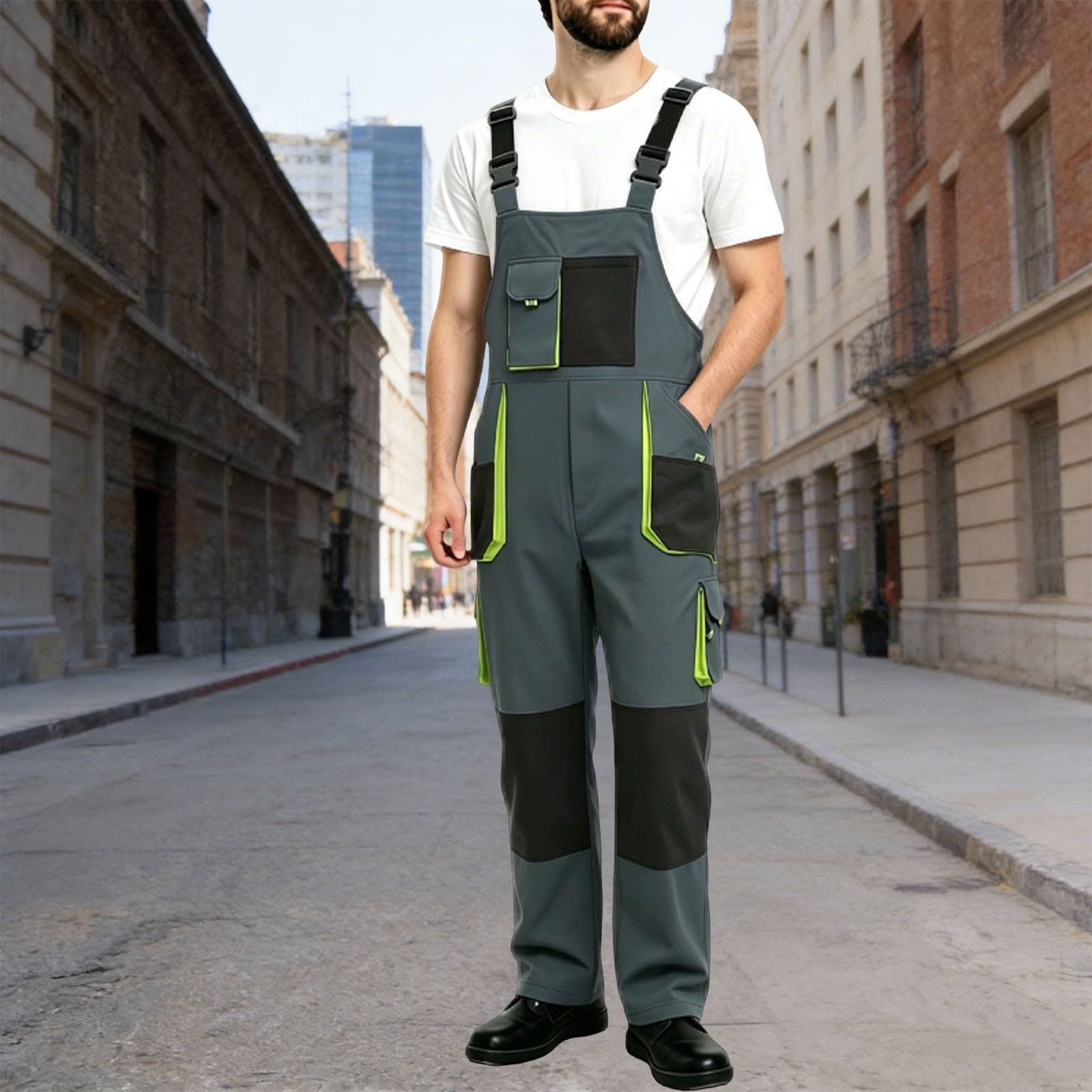 Arbeitshose Herren Robuste Cargohose Stretch Wanderhose Mit Vielen Taschen