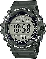 Vista 7 de Casio Illuminator AE1500WH Series Batería de 10 años Retroiluminación LED 5 alarmas Cronómetro de 1/100 segundos Reloj digital para hombre