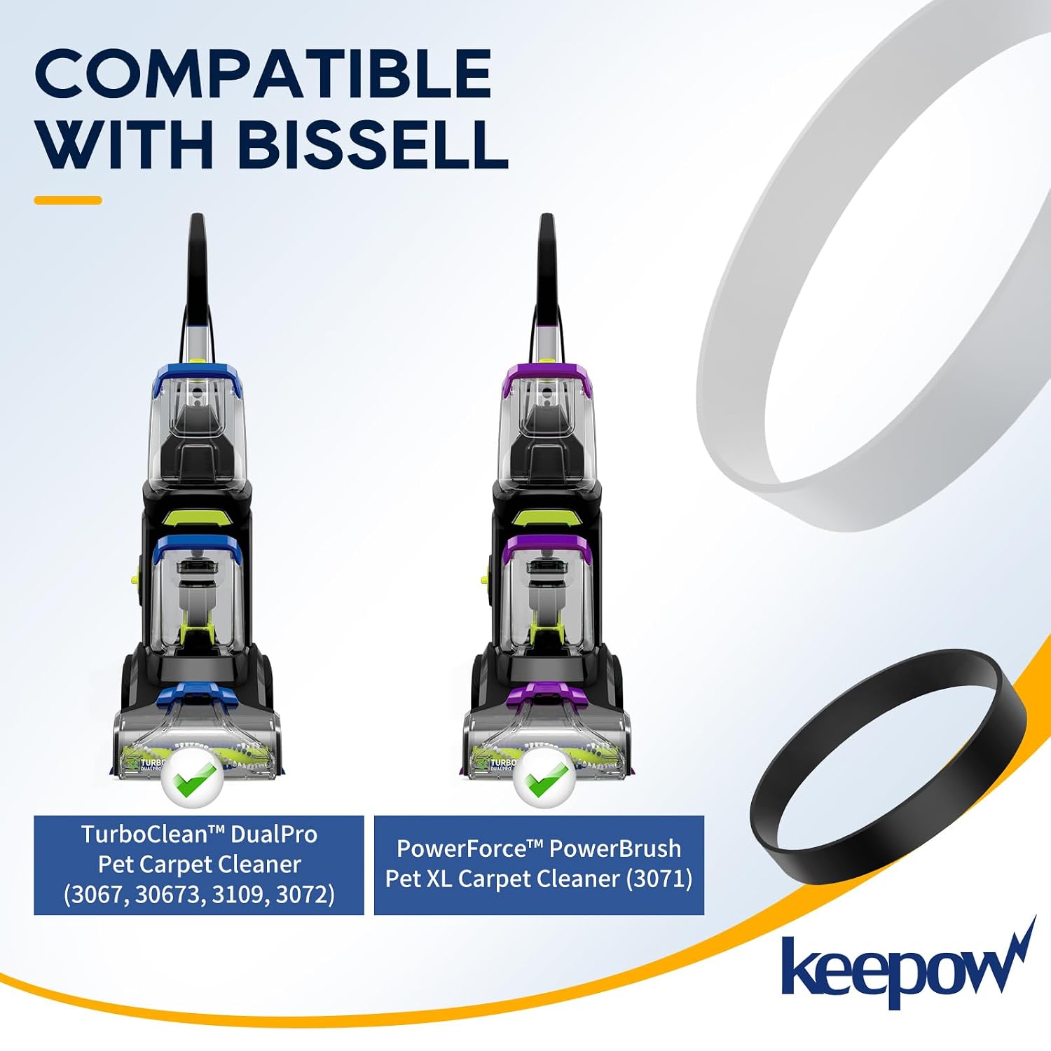LOT DE 2 ceintures à vide Bissell Cleanview Powertrak Powerforce