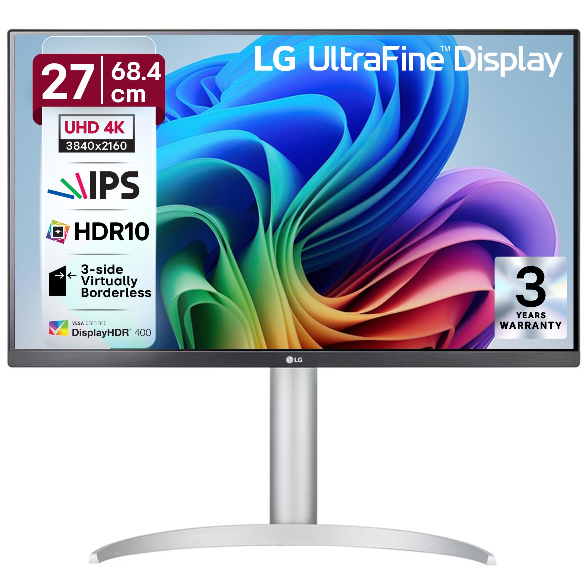 LG 27UP650K-W 27-inch Ultrafine 4K UHD (3840 x 2160) IPS Computer
