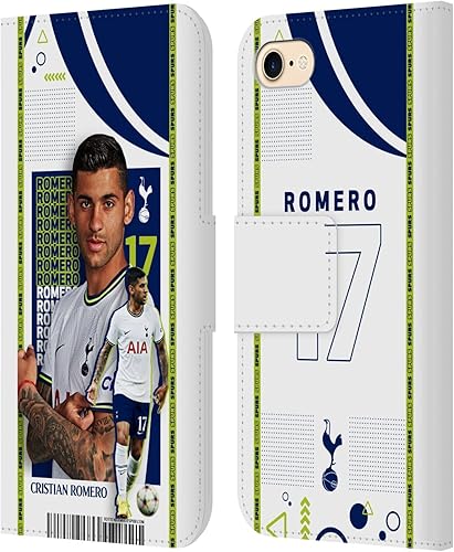 Miniatura 1 de Head Case Designs Officially Licensed Tottenham Hotspur FC Cristian Romero 202223 First Team Leather Book Wallet Case Cover Compatible with Apple