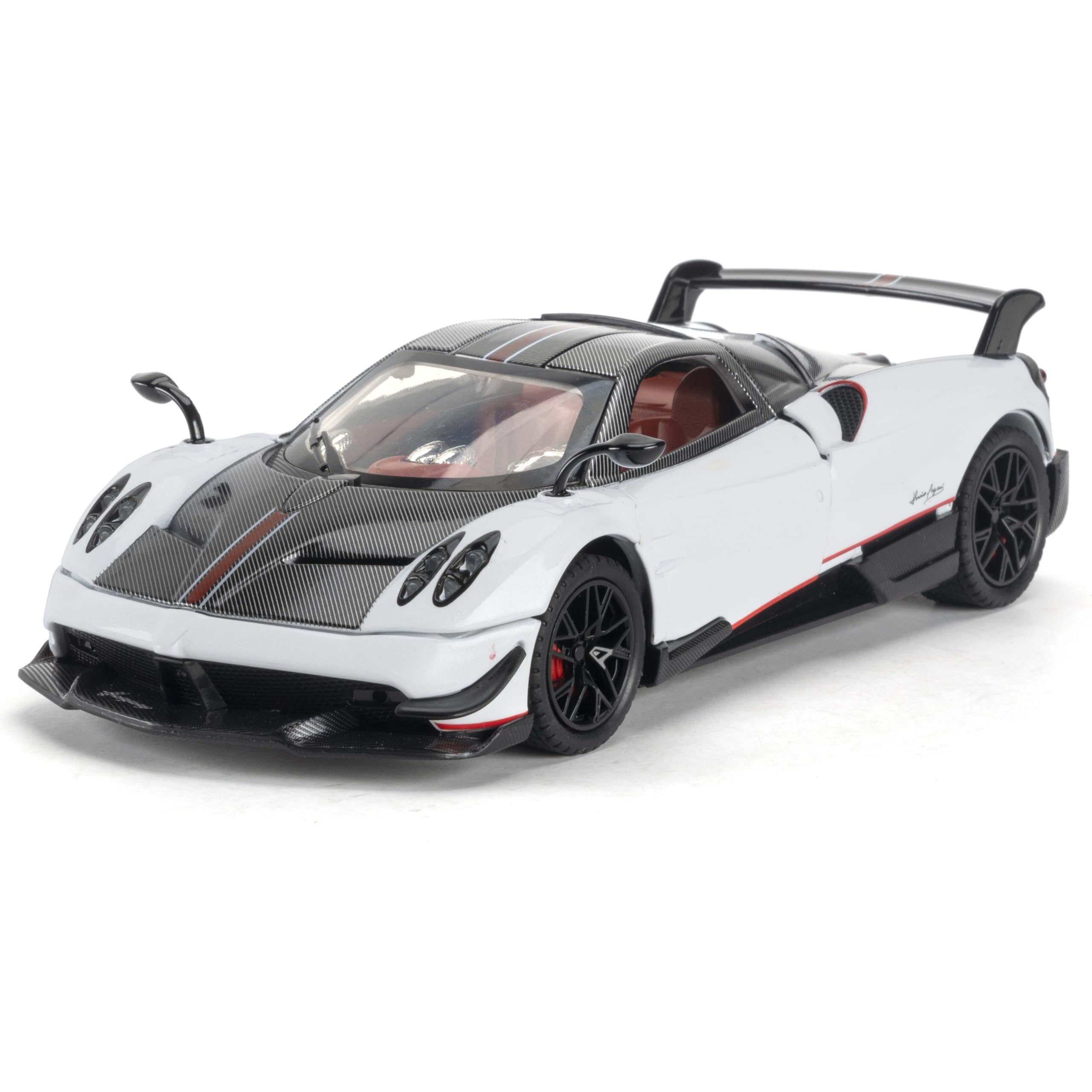 Toy Car Model BC 1/24 White Alloy Collectible Die-cast Pull back Vehicle