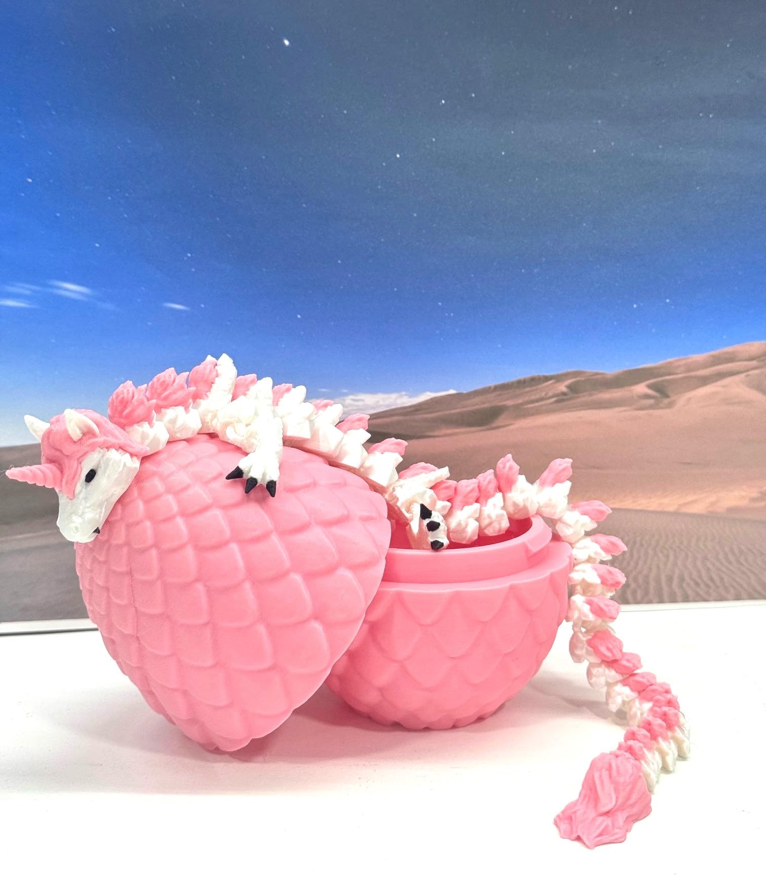 オルゴナイト　飛竜　ピンク　カラフルな樹脂製ドラゴン Amazon.com: Unicorn Dragon with Dragon Egg, Full Articulated