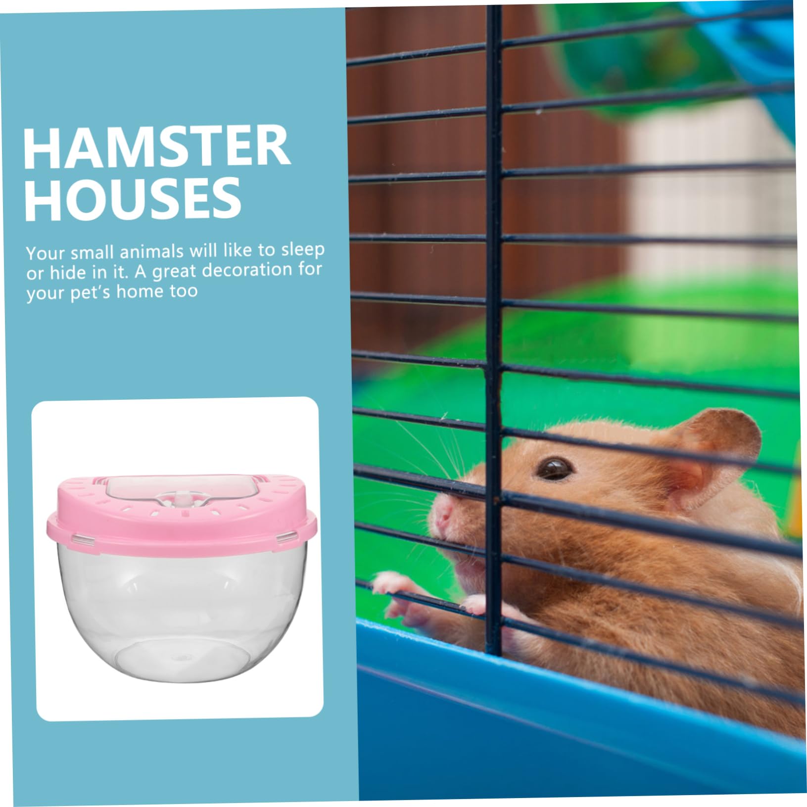 Abaodam Portable Hamster Travel Cage Small Pet Carrier with Ventilation Lightweight Design for Hamsters Gerbils Hedgehogs and Small Animals Durable Material Easy to