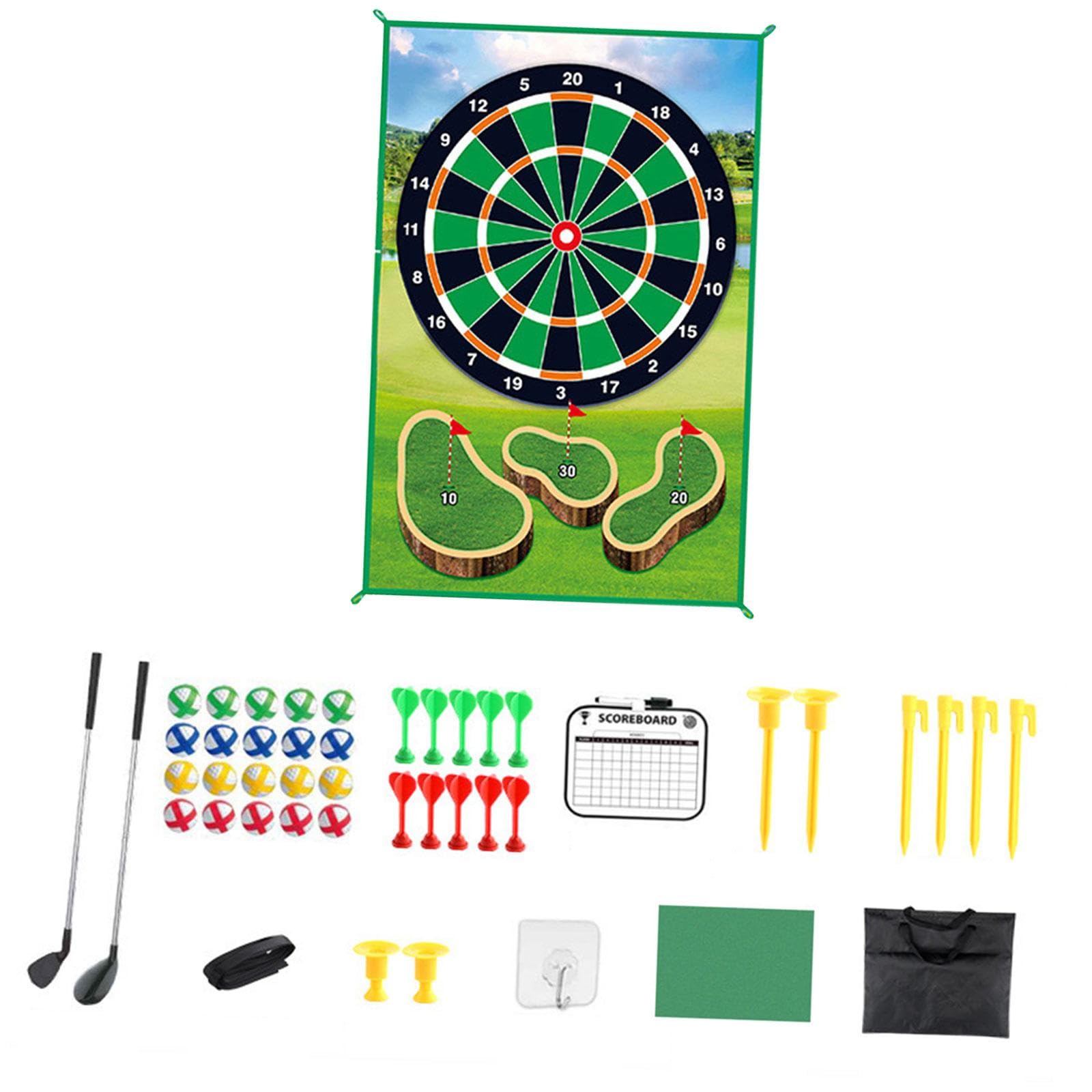Golfspielmatten Set für Erwachsene Und Kinder, Tragbares Golfzubehör Und Bälle, Golfschwungtrainer, für Zuhause Und Büro, Stil D