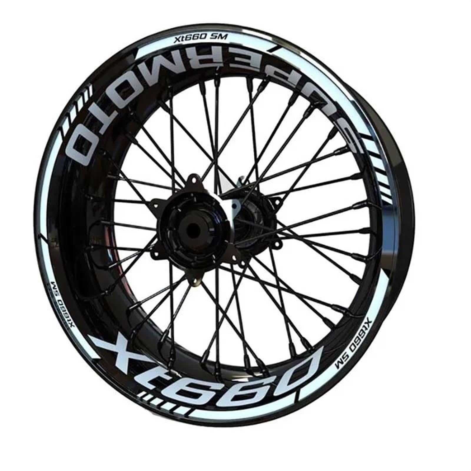 Motorcycle Hub Sticker Wheel Decal Rim Front and Rear Set for Yamaha Xt 660 Decorative(Color2)