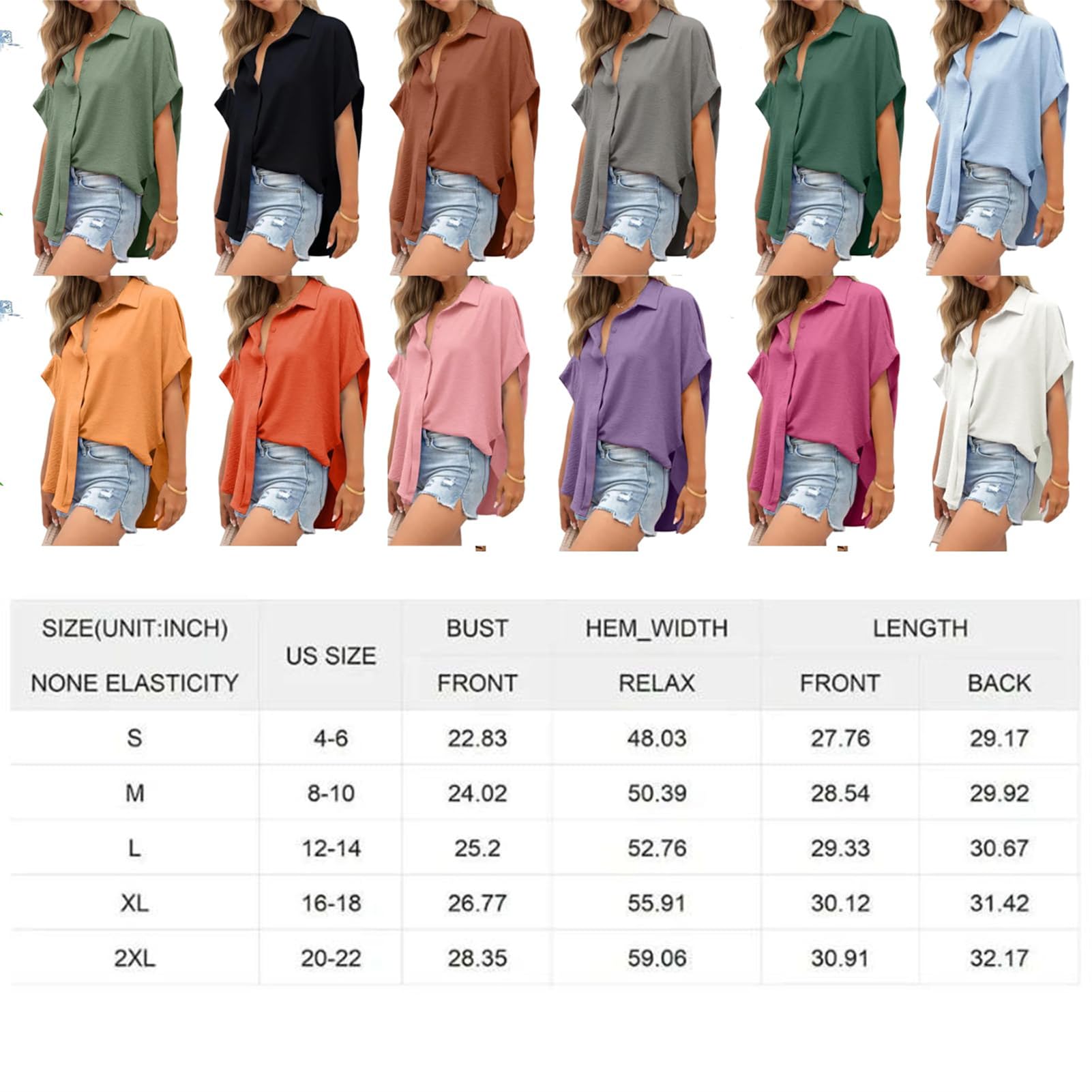 Normaltly T-shirt uni pour femme décontracté à manches courtes avec fente au niveau de l'ourlet, couleur unie, col en V, coupe tunique