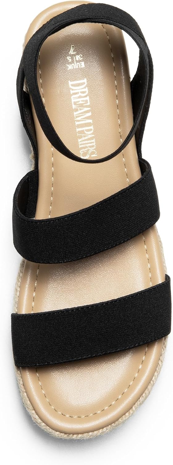 DREAM PAIRS Strappy Espadrille Platform Wedge Sandals for Women Dressy Summer, Comfortable Open Toe Sandals with Cushioned Insole and Ankle Strap Buckle - Image 6