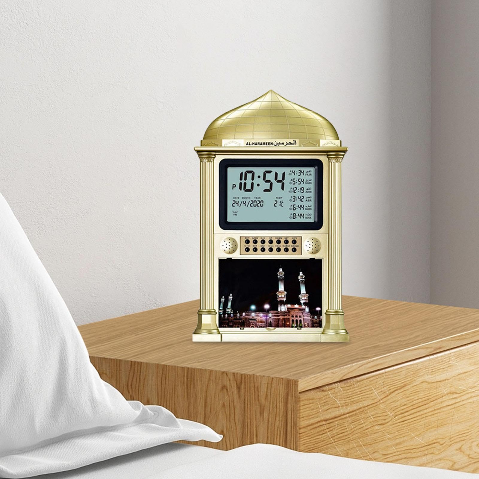 Horloge de Prière, Réveil Numérique, Décoration Moderne, Design élégant, Doré