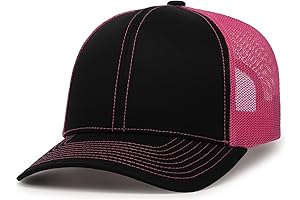 Pacific Headwear Embroidered Snapback Trucker Hat for Women in Pink