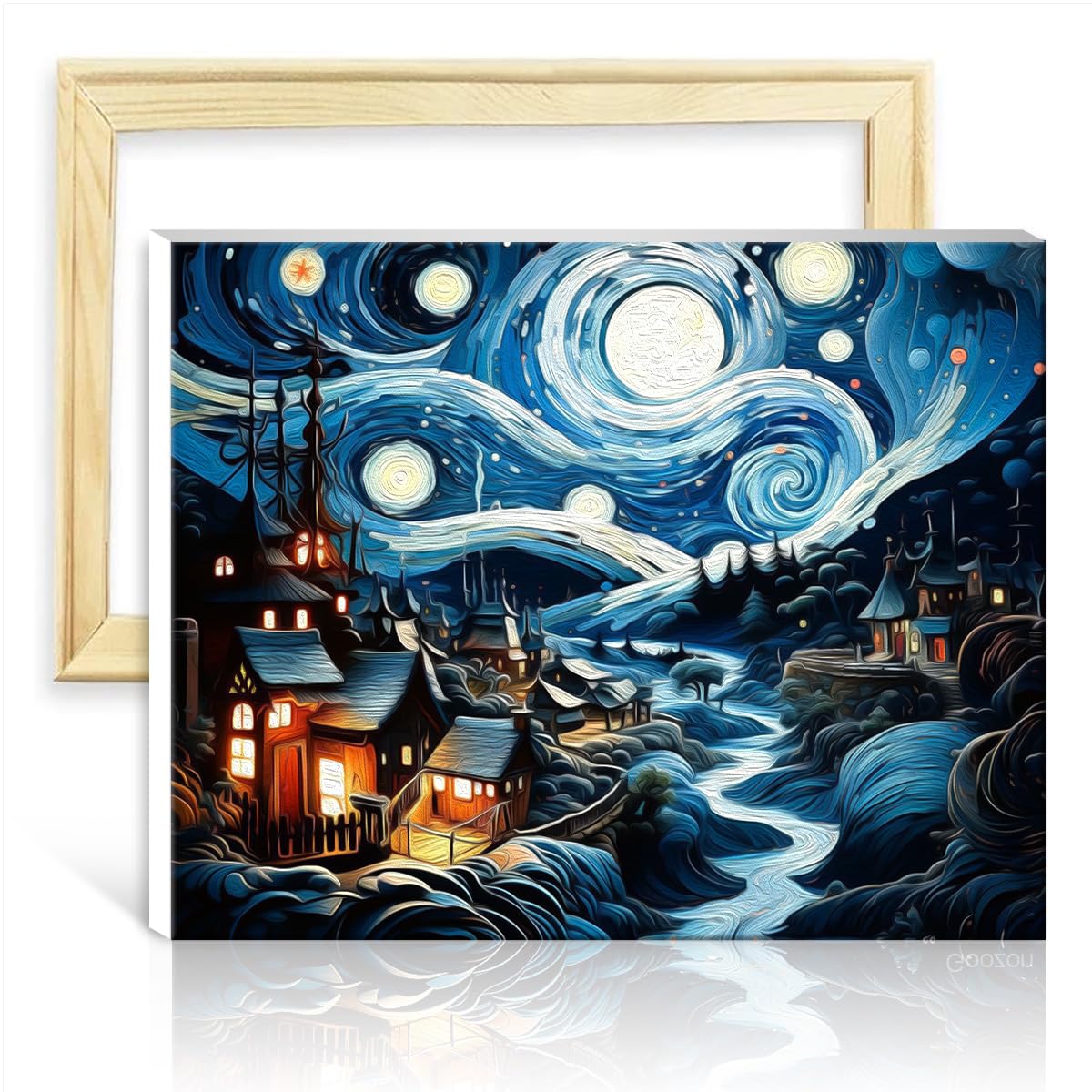 TANGFEIY Painting by Number Kits Hurricane DIY Paint by Number with Brushes and Acrylic Pigment on Canvas Painting for Adults Art Oil Painting No Frame(30x40cm) โ image 1