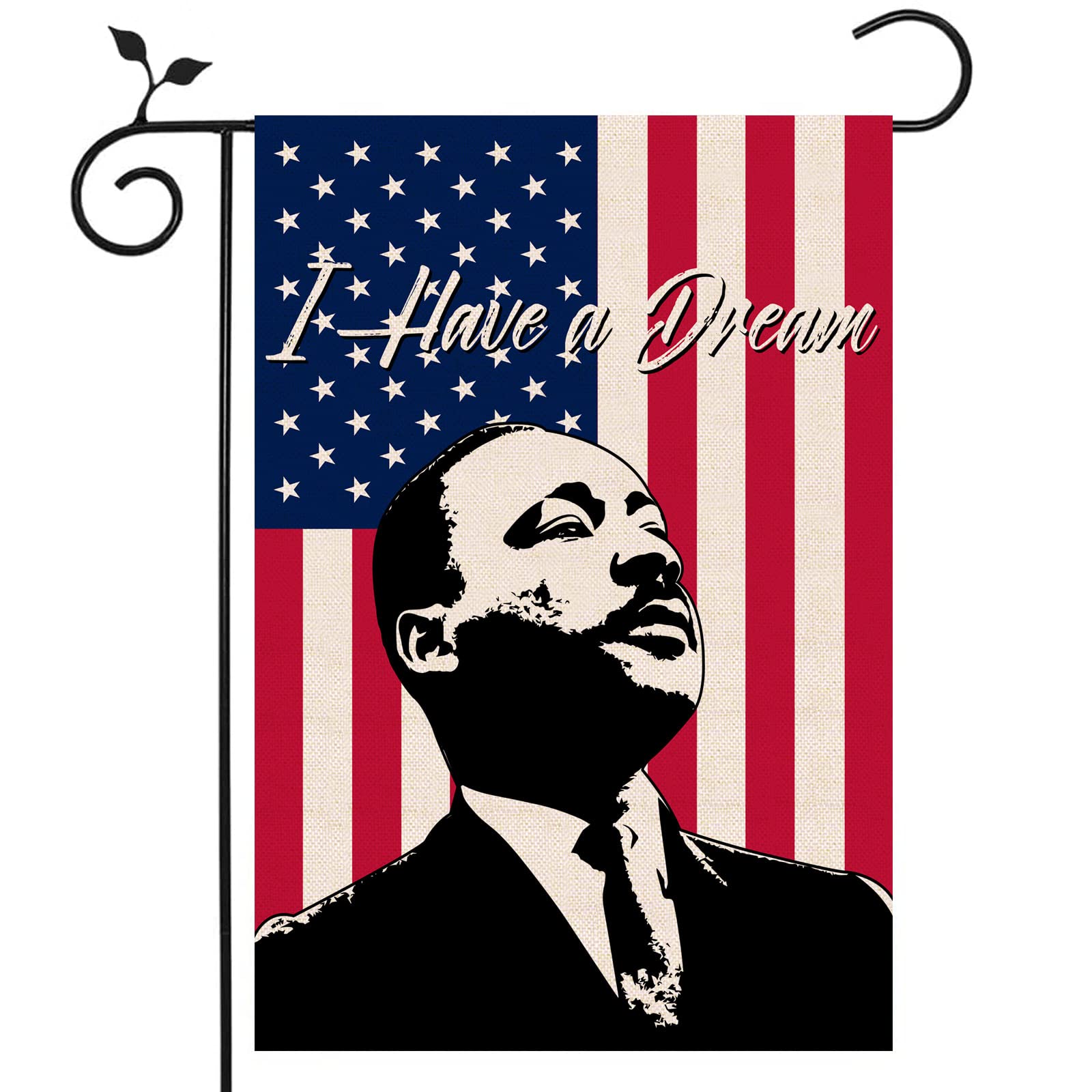 Nepnuser Martin Luther King Jr Garden Flag I Have A Dream African American US Mlk Day Decoration Double Sided Lawn Front Yard Sign