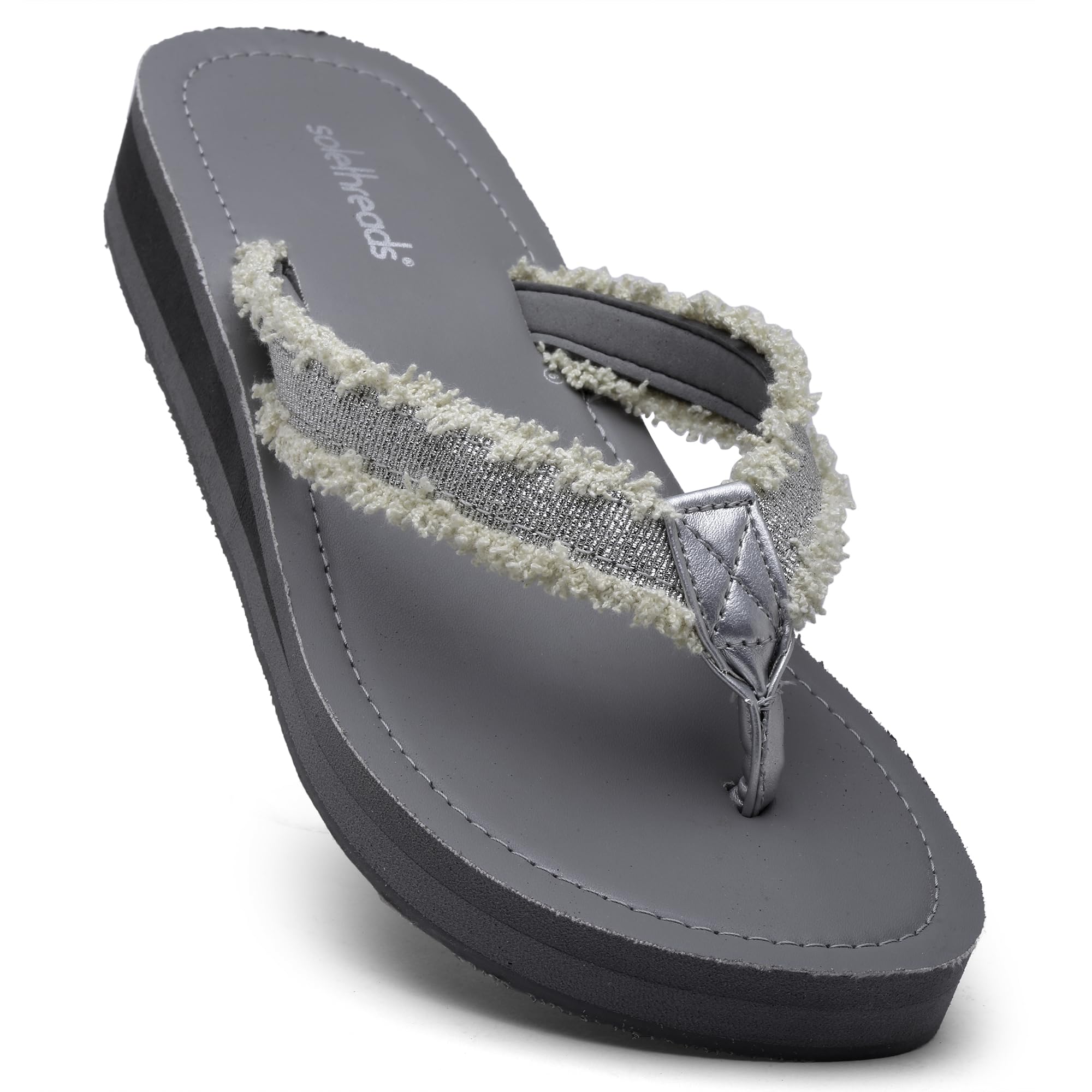 BRAID | Women Slippers | Stylish Designer | Flip-Flops | Summer Casual Slipper | Full EVA Slippers | Women Flip-Flops | SILVER | 7UK (B0C7BR5KJJ) Amazon Price History, Amazon Price Tracker