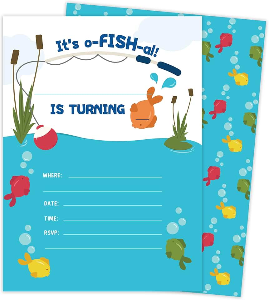 fish birthday invitations