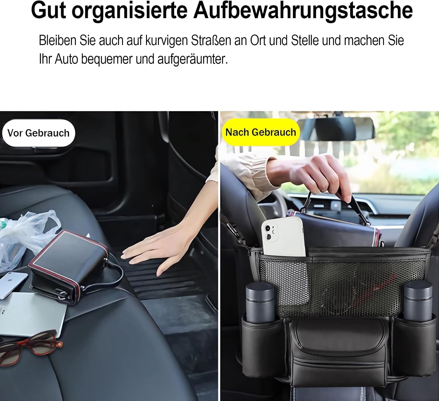1 Pezzo Organizzatore per Auto per Mitsubishi Grandis 2025 2026 | specificamente per la gestione dello spazio tra i sedili anteriori e posteriori garantendo che i vostri oggetti essenziali