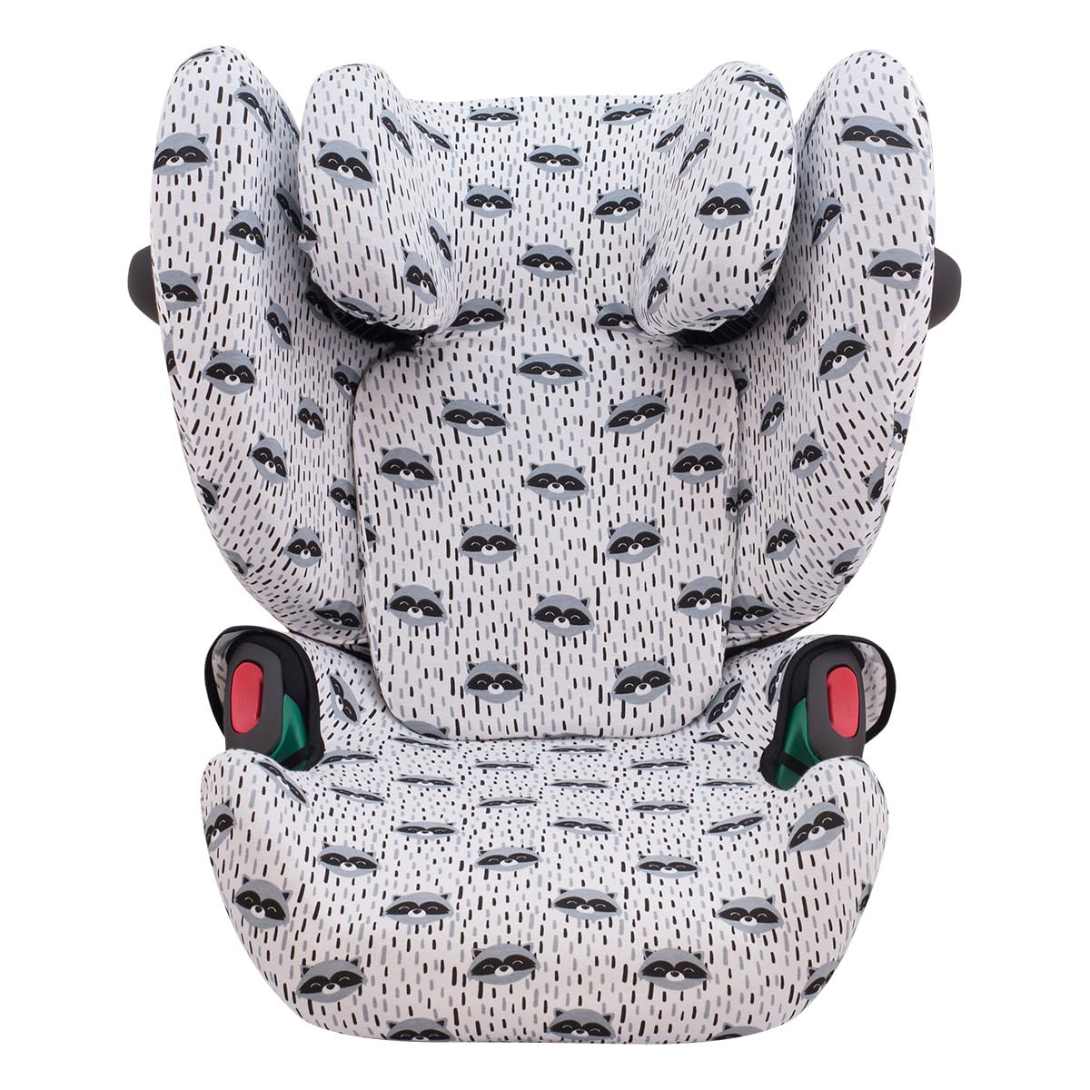 JYOKO KIDS Fodera in Cotone per seggiolino auto compatibile con Cybex Solution G I-size (Raccoon)