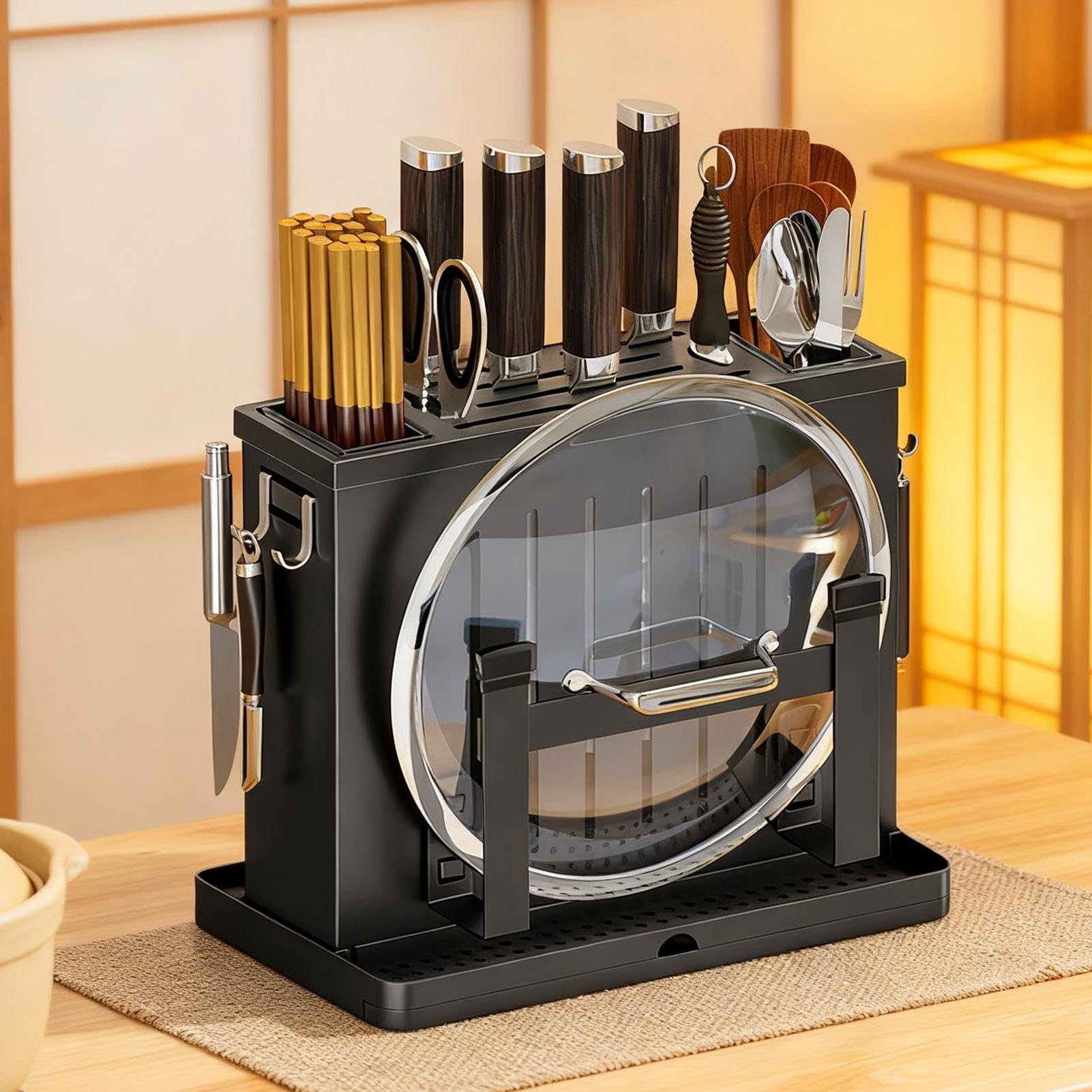 Soporte Para Tablas De Cortar Soporte Para Utensilios De Cocina Sin Taladro