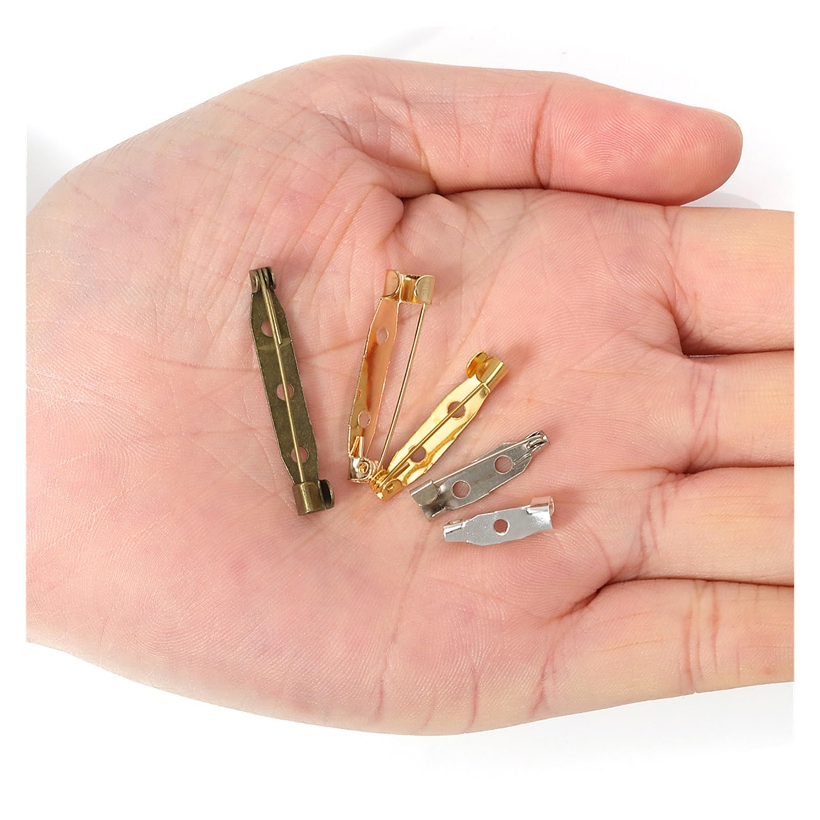 Spilla Di Sicurezza In Ferro: Base Per Spilla Placcata In Oro E Argento (26 Mm, 32 Mm, 38 Mm) - Italia - Foto 2