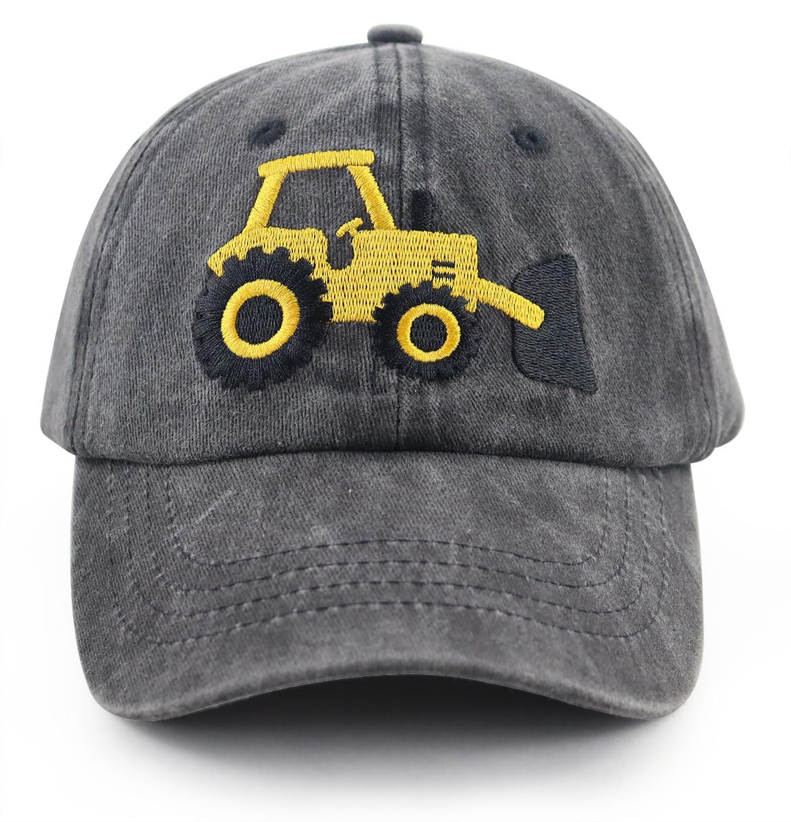Sponsored Ad - Construction Site Vehicles Hats for Boys Girls Age 3-10，Adjustable Vintage Embroidered Kids Baseball Cap