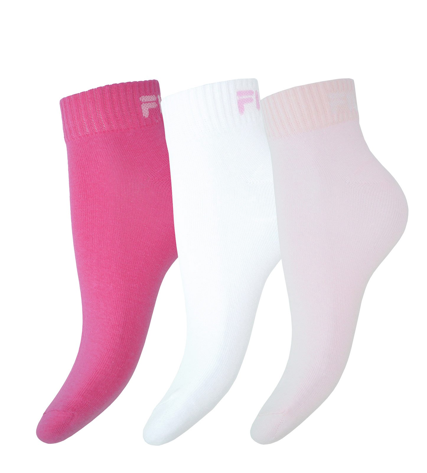 Fila F9300 Quarter Plain Socks 35/38 Quarter 3 Pairs 806 Pink Panther
