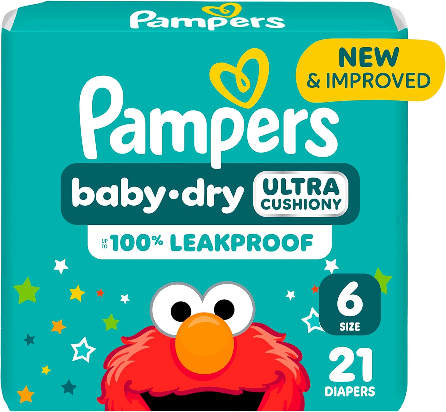 Pampers Diapers - Baby Dry - Size 6, 21 Count, Absorbent Disposable Infant Diaper (Packaging May Vary) Size 6 21
