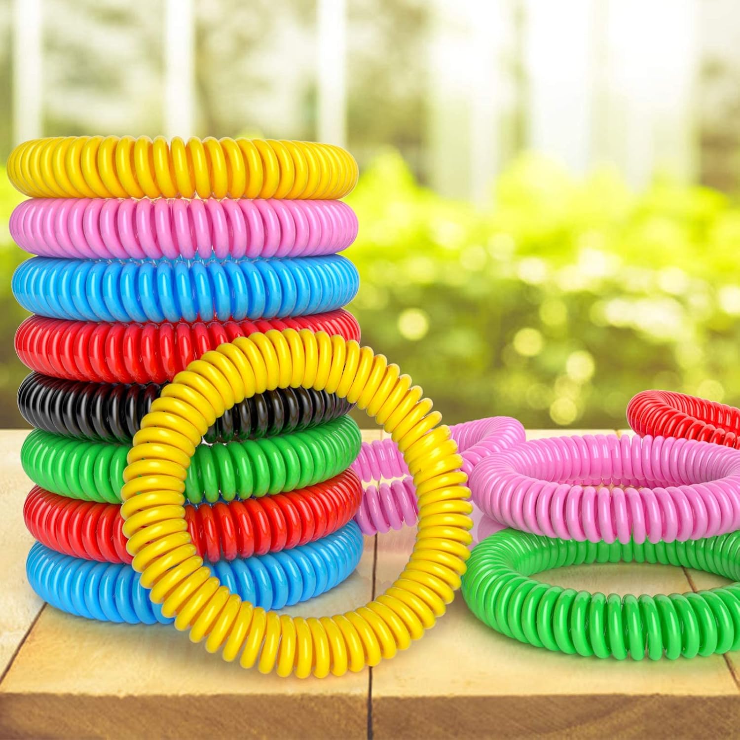 BuggyBands 48 Pack Mosquito Repellent Bracelets and 120 Pack Mosquito Repellent Stickers for Kids & Adults, Outdoor Patio Hiking Camping Gear Must Haves