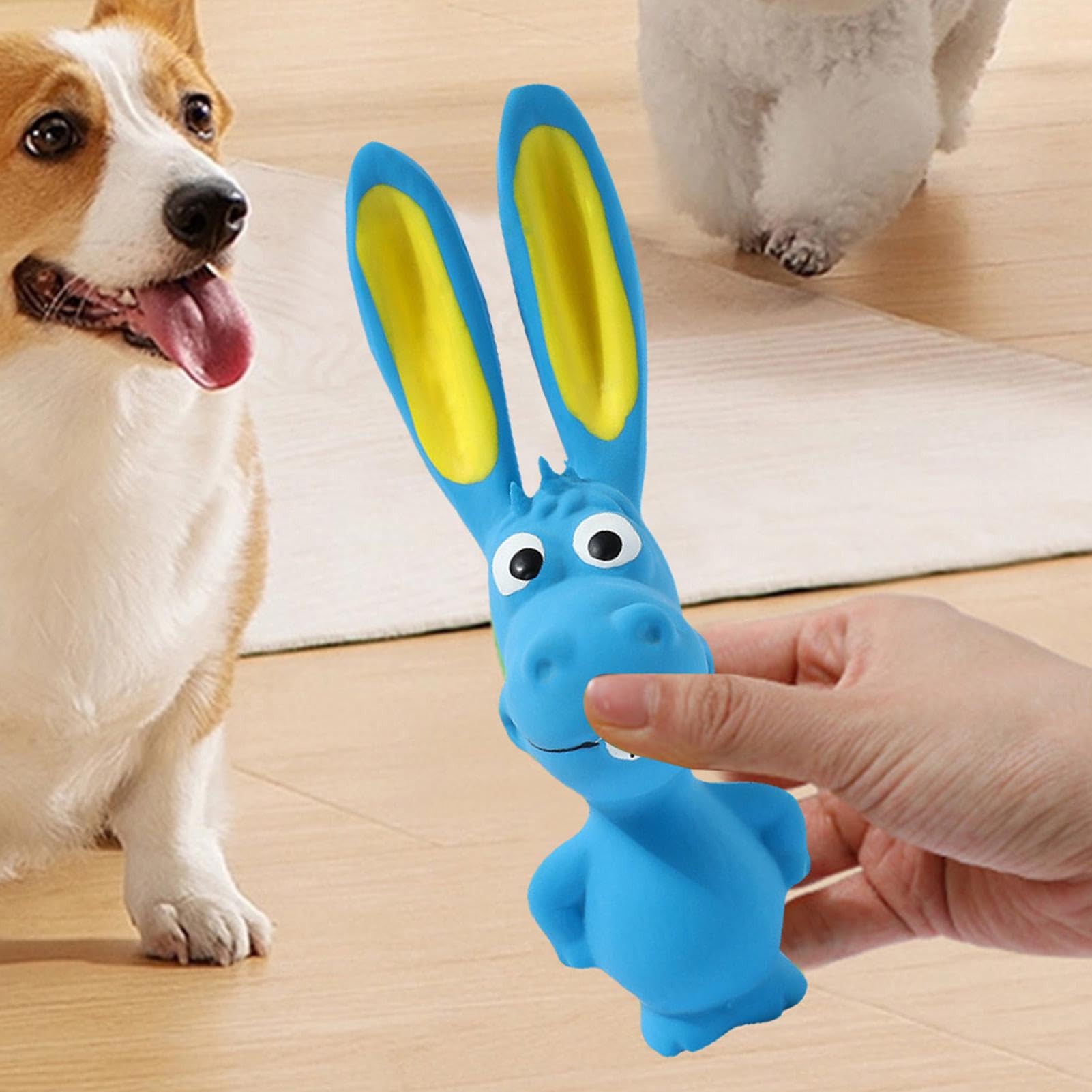 Kauspielzeug für Hunde, quietschendes Hundespielzeug – Hippo Squeaky Toys | Kauspielzeug aus Latex für Tiere, Haustierbedarf, interaktives weiches und zerknittertes Spielzeug