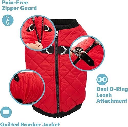 Miniatura 10 de Gooby  Chaleco de moda, pequeño suéter para perro, chaqueta cazadora con pechera elástica, Verde (Green Check)