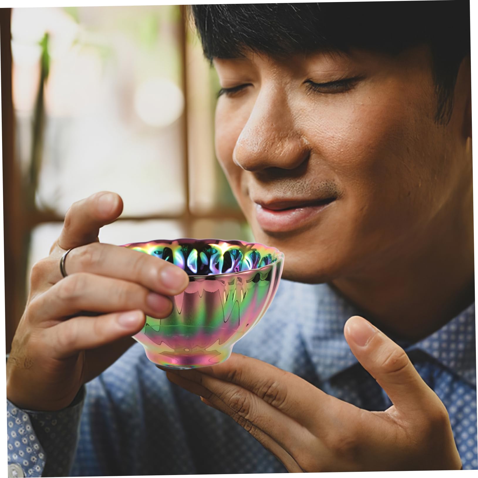 IMIKEYA 4 Stück Pfauen-Teetasse Teeservice Tasse Dekorative Tasse Stabile Trinktasse asiatische Teetasse Kungfu-Teeschale Teebecher Retro- chinesische Teeverkostungstasse Keramik