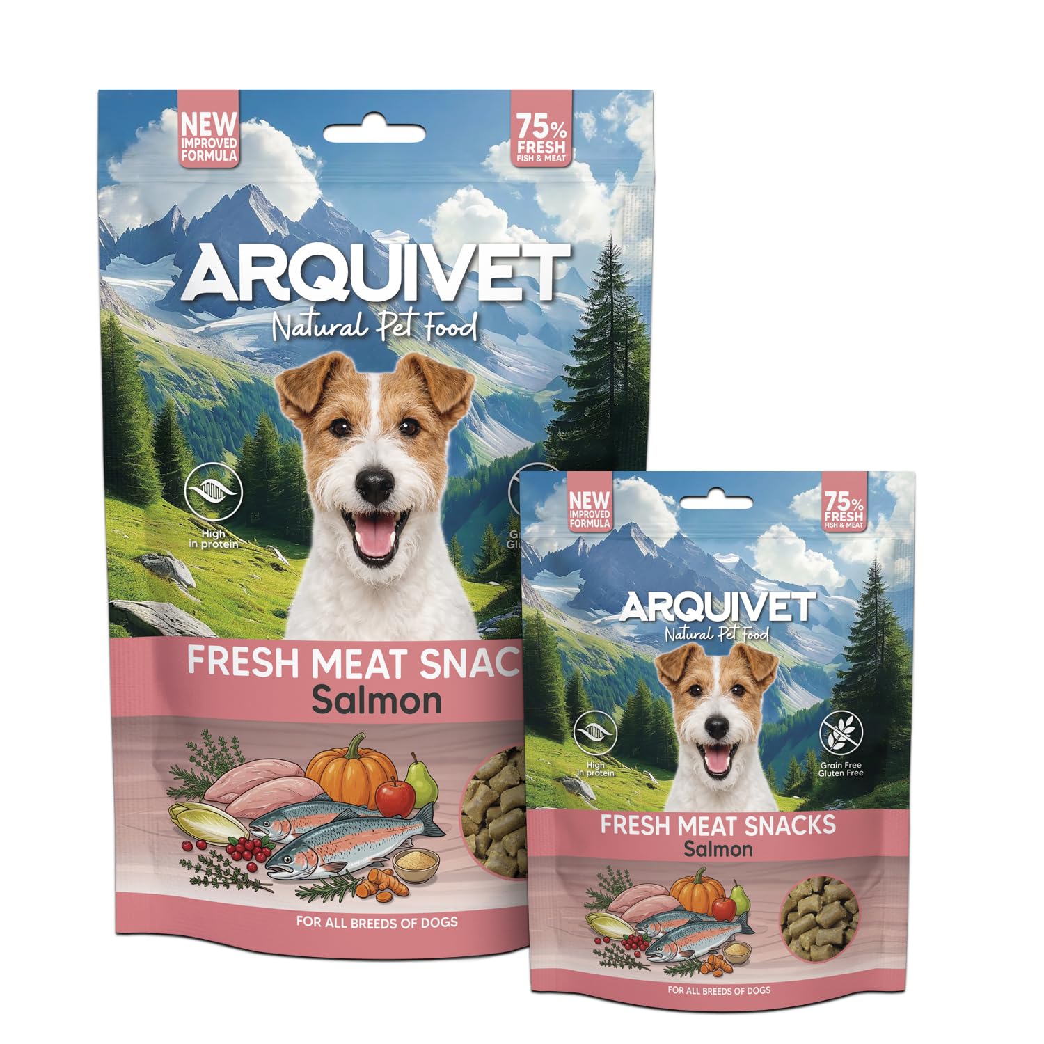Arquivet frische Lachsfleisch-Snacks, 800 g, für ausgewachsene Hunde – Ansicht 4