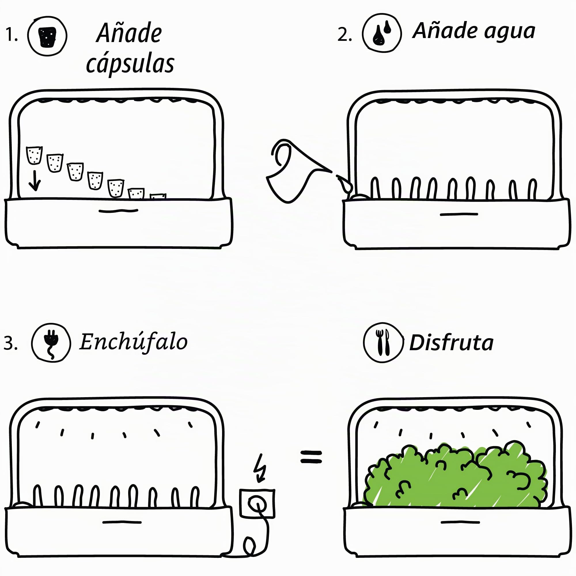 Click & Grow Smart Garden, Huerto Inteligente de Interior con 9 Cápsulas de Cultivo, Iluminación y Riego Automáticos, más Fácil que el Cultivo Hidropónico
