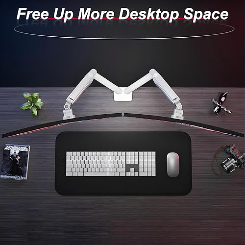 Miniatura 7 de Brazo de monitor, soporte de monitor de resorte de gas para pantallas de 17 a 35 pulgadas de hasta 24.3 libras, montaje ajustable con abrazadera en