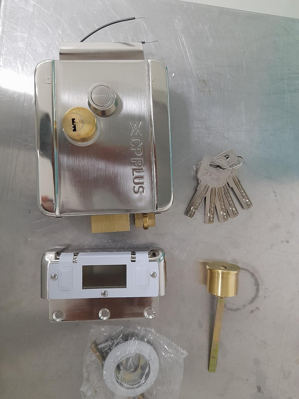 CP Plus Electronic Door Lock, Glossy finish Silver, Stainless Steel