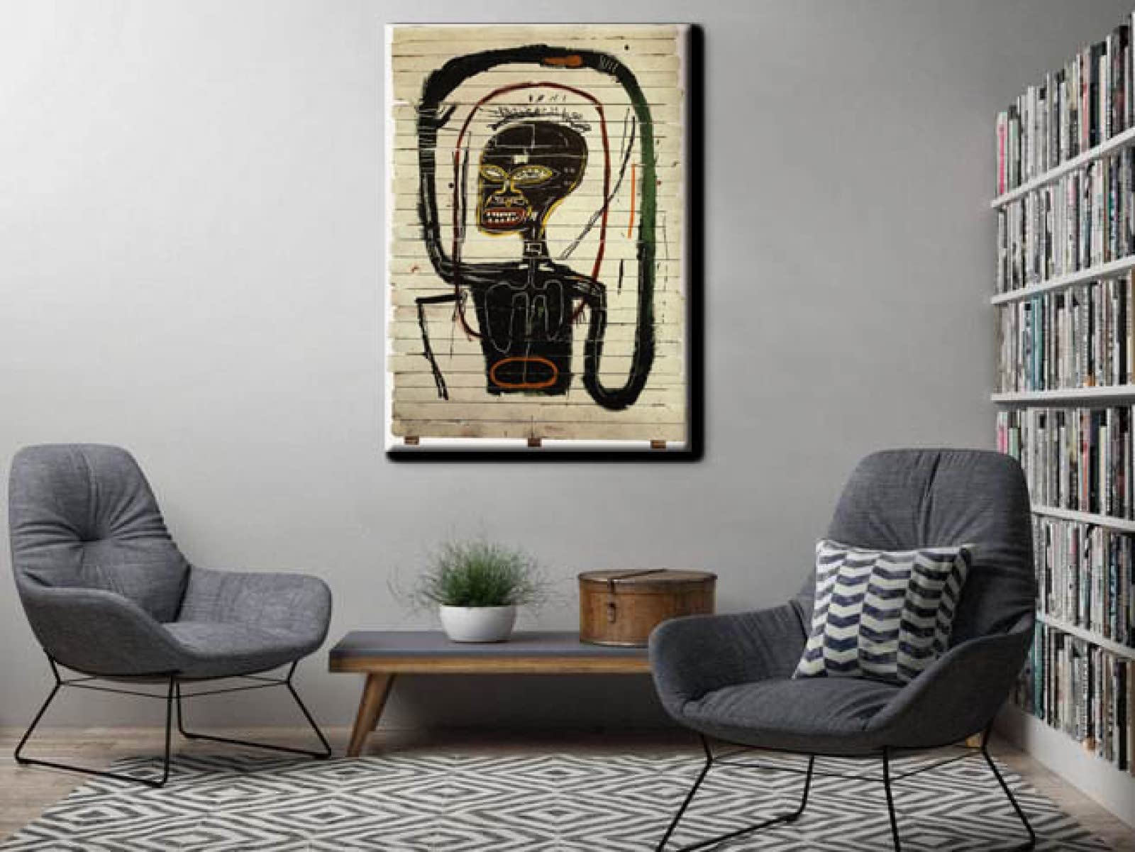 Amazon.com: AiLai Jean Michel Basquiat-Flexible 1984 777(45x60cm