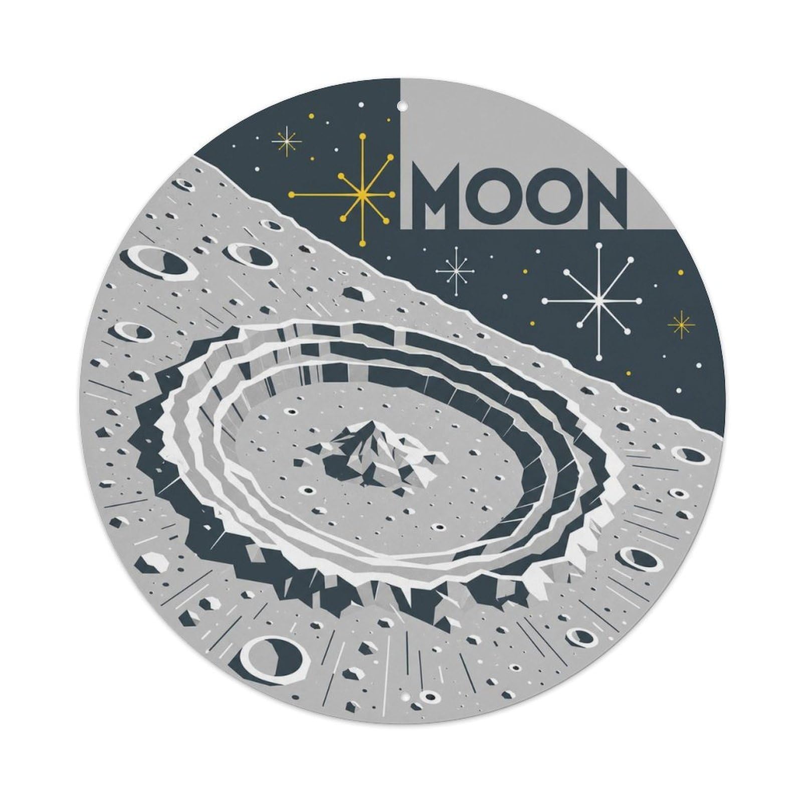 Starscape Moon Lunar Surface Deep Space Stellar Sky Metal Tin Sign