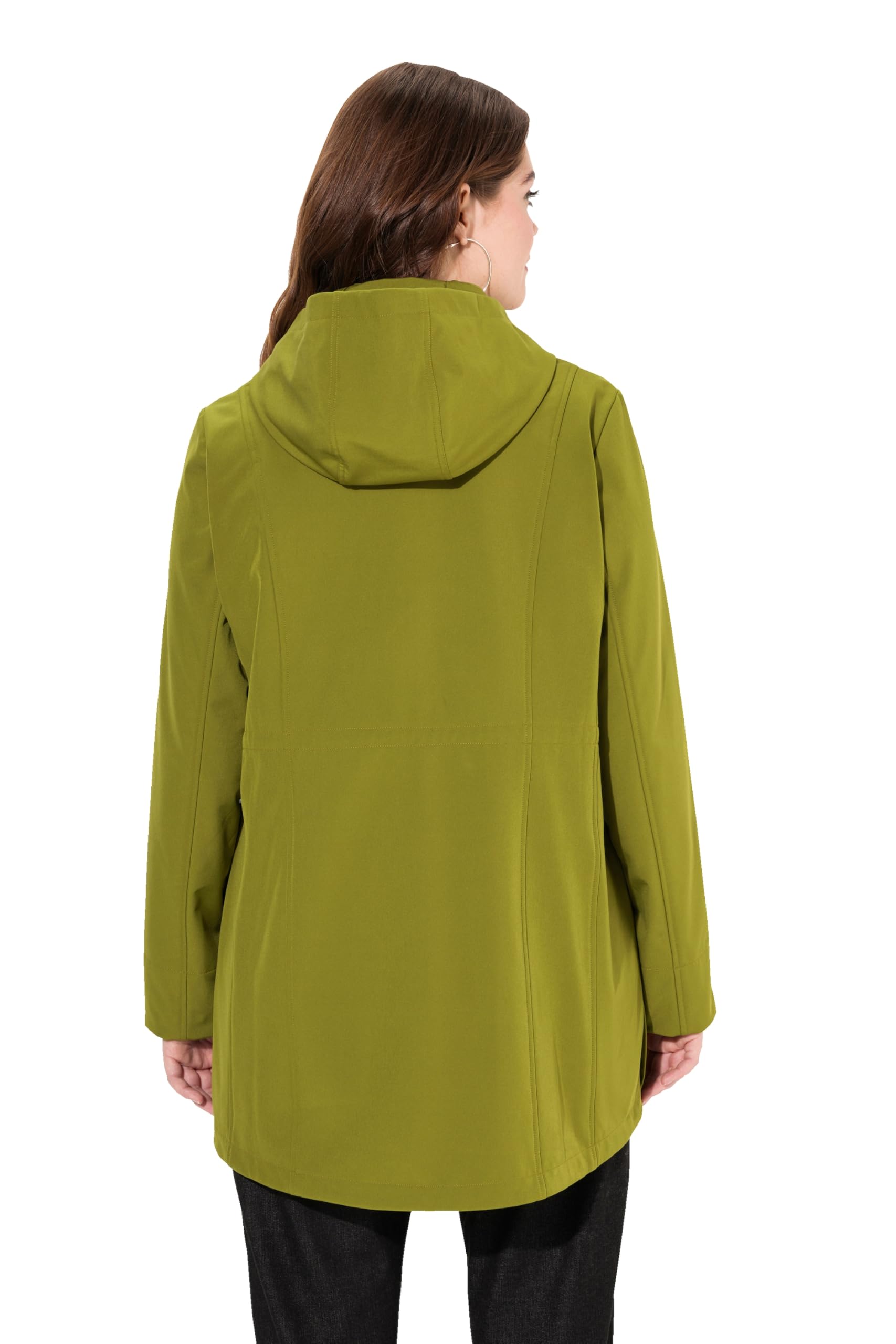 Ulla Popken Damen Hyprar Softshelljacke, Kapuze Abnehmbar Jacke