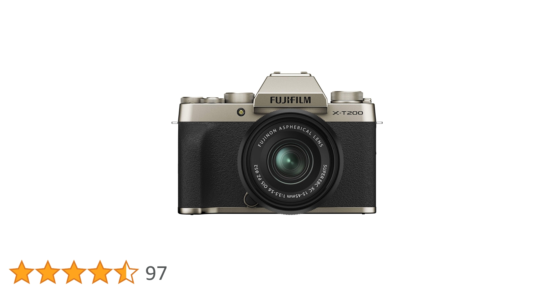 Fujifilm X-T200 シャンパンゴールドXC 15-45mm Fujifilm X-T200 Mirrorless Digital Camera with 15-45mm Lens