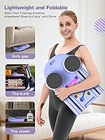 Vista 6 de Tabla de pilates plegable para entrenamiento en casa, máquina reformadora de pilates portátil para mujeres, juego de reformador de pilates