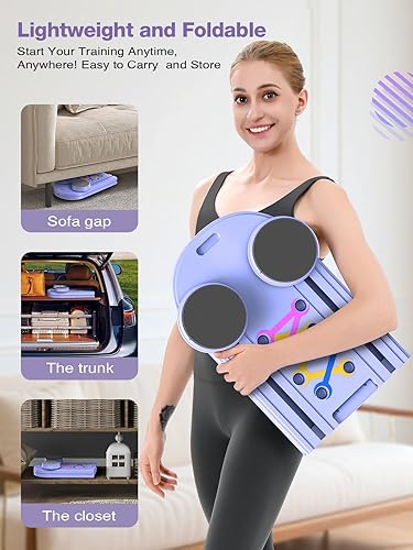 Miniatura 6 de Tabla de pilates plegable para entrenamiento en casa, máquina reformadora de pilates portátil para mujeres, juego de reformador de pilates